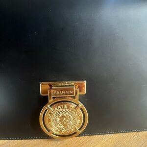 Balmain Black and Gold Clutch